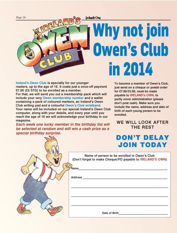 Owen's Club – Ireland's Own